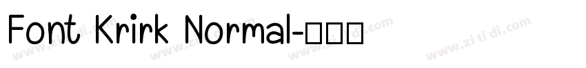 Font Krirk Normal字体转换